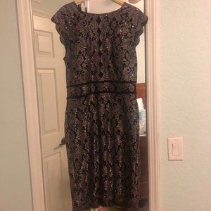 Nightway Black Lace dress size 10